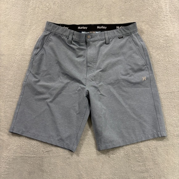 Hurley Shorts Mens 34x10 Boardwalk Hybrid Blue Skater Beach Water Repellent Golf - Picture 1 of 8